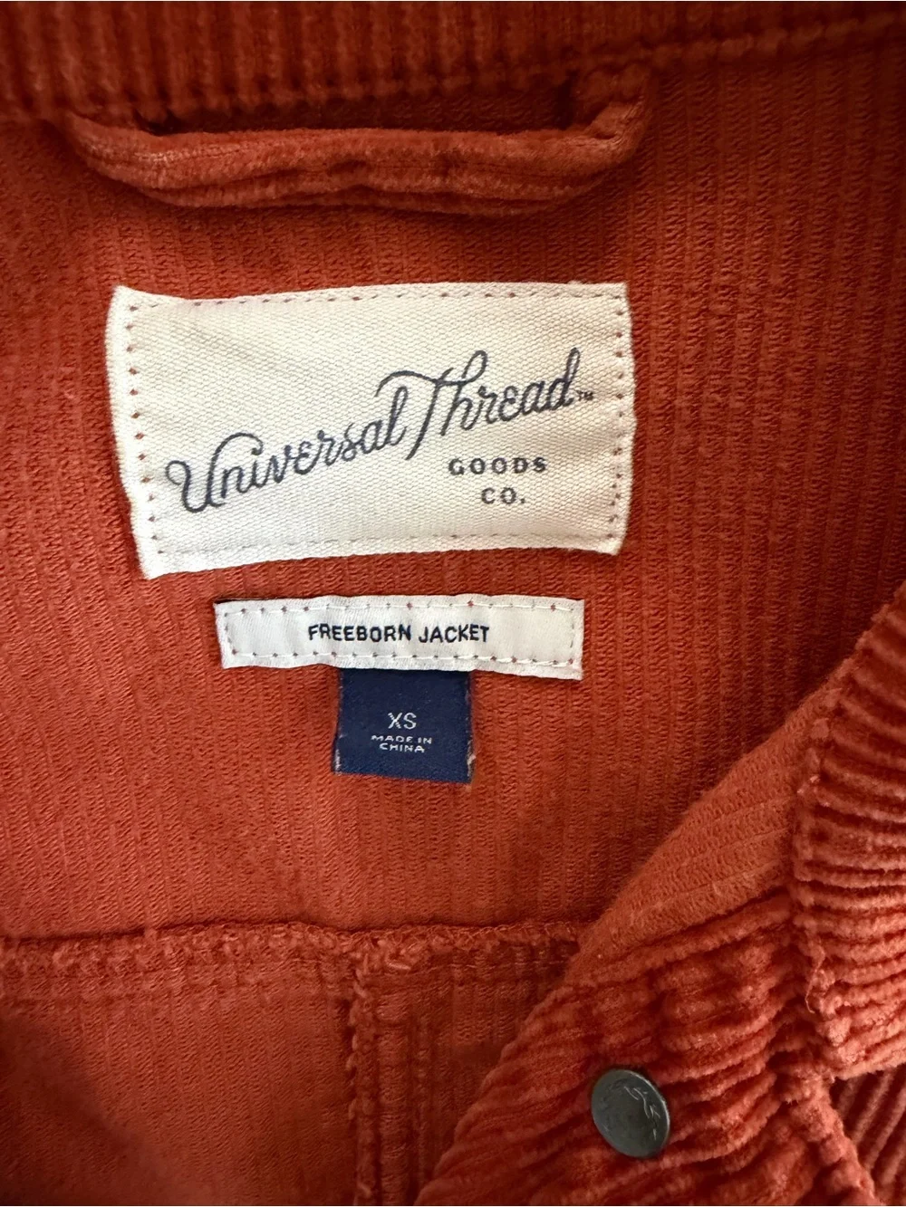 Universal Thread Rust Corduroy Trucker Jacket | XS | Fall